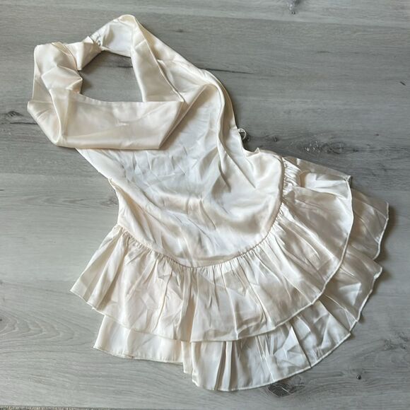 Amelie Teje Nara Ruffle Dress in CREAM color‎ size XS NWT in packaging - Picture 6 of 7